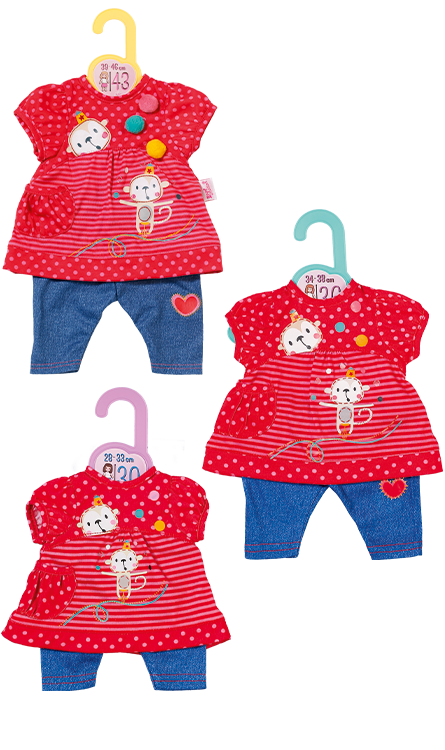 Dolly MODA Sport-Tenue Pink 30 cm-poupées vêtements Baby Born Annabell-ZAPF 